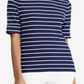 Ralph Lauren Women's Stretch Boatneck Top Blue Size XL