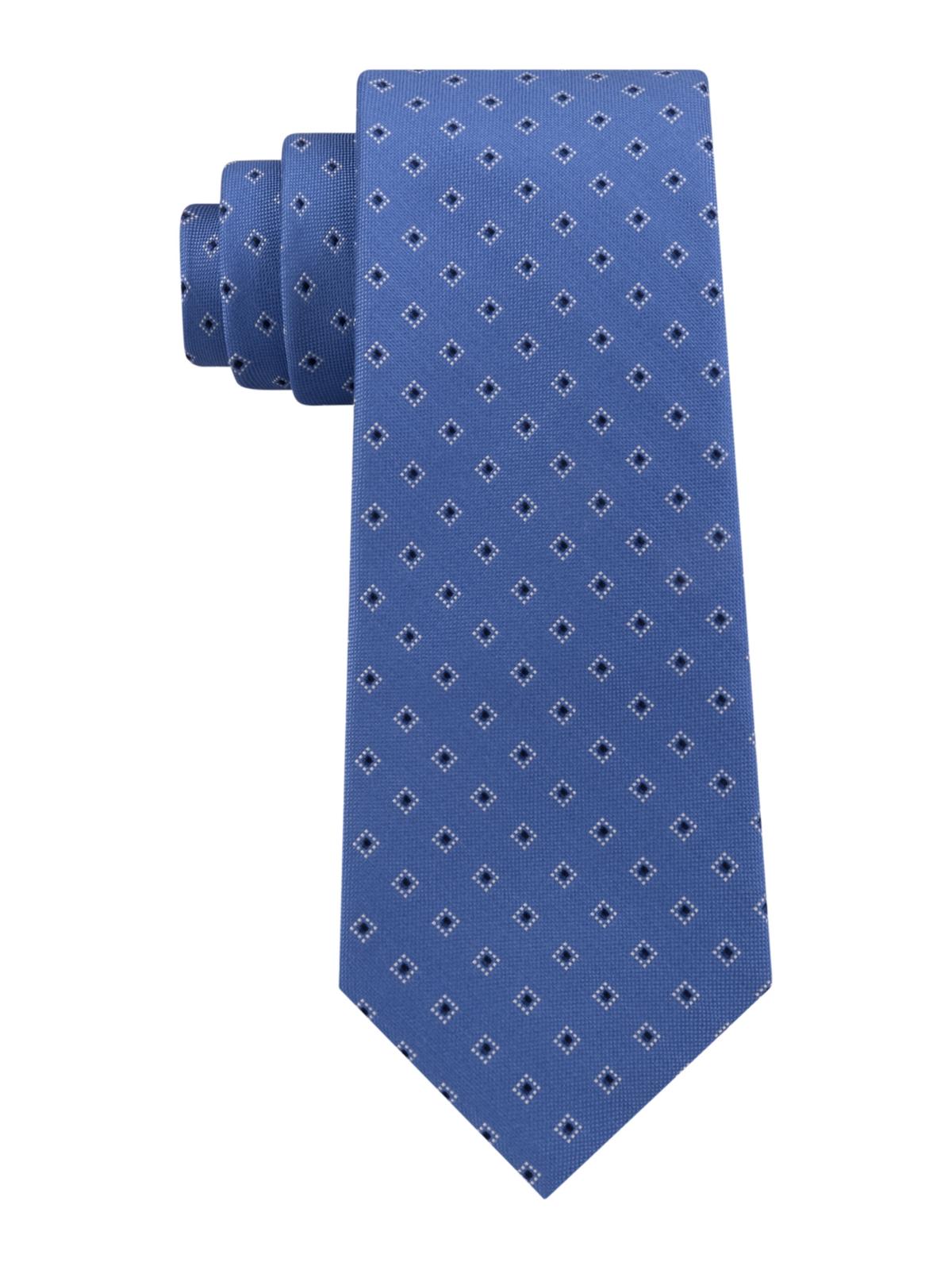 Michael Kors Men's Bicolor Neat Silk Professional Neck Tie Blue Size Regular