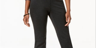 Charter Club Women's Cambridge Pull on Ponte Pants Charcoal Size 14