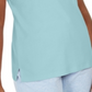 Karen Scott Women's Eyelet Shoulder V Neck Top Blue Size X-Small