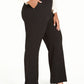 Calvin Klein Women's Slit Wide Leg Pants Black Size 16W
