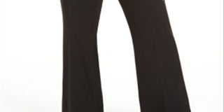 Calvin Klein Women's Slit Wide Leg Pants Black Size 16W