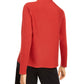 Eileen Fisher Women's Ribbed Long Sleeve Mock Sweater Dark Red Size Small