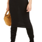 Bar III Women's Twist Front Midi Cocktail Dress Black Size Small
