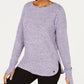 Ideology Women's Long Sleeve Crew Neck Top Purple Size X-Small