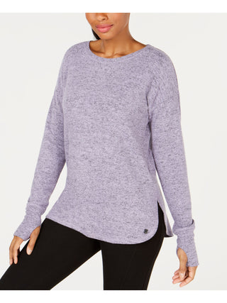 Ideology Women's Long Sleeve Crew Neck Top Purple Size X-Small