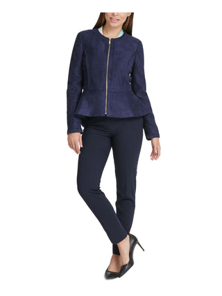 DKNY Women's Zip up Jacket Blue Size 10 Petite