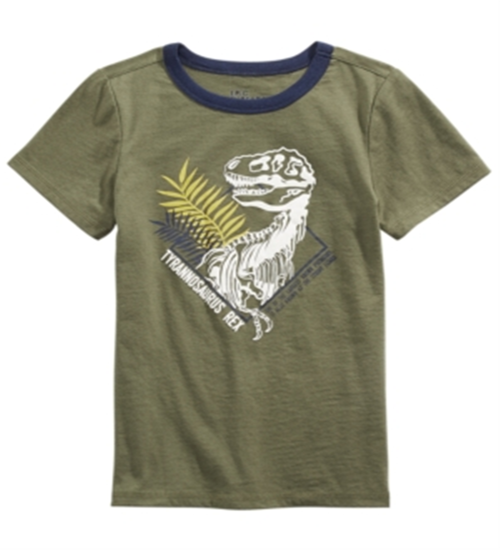Epic Threads Little Boy's Dinosaur Print T-Shirt Green Size 7