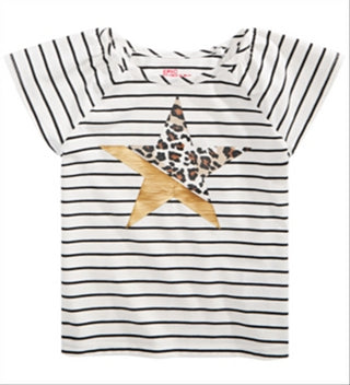 Epic Threads Toddler Girl's Striped Star T-Shirt White Size 3T