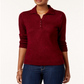 Karen Scott Women's Marled Button Sweater Red Size XX-Large