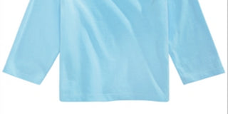 INC International Concepts Women's Puff Sleeves V Neck Tunic Sweater Blue Size 4T