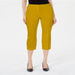 Alfani Women's Invisible Zip Capri Pants Yellow Size 8