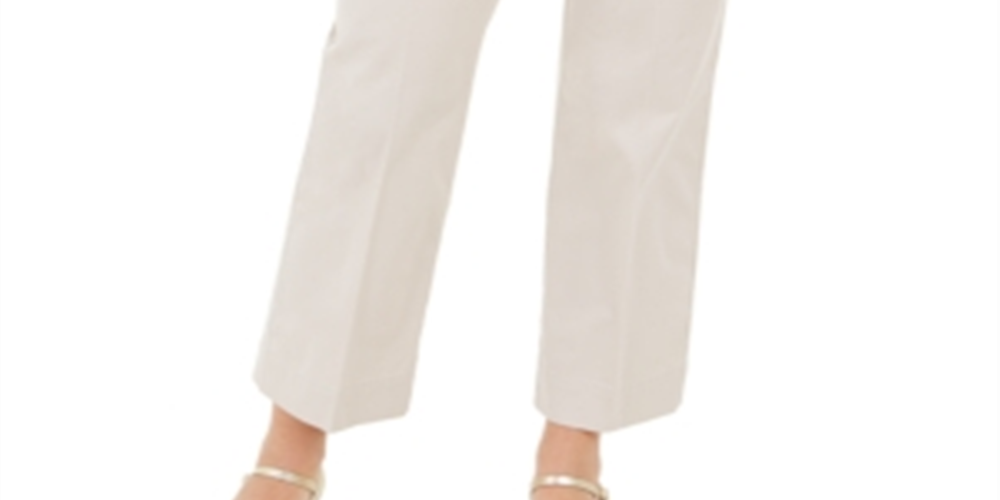 Charter Club Women's Cropped Straight Leg Pants Brown Size 18