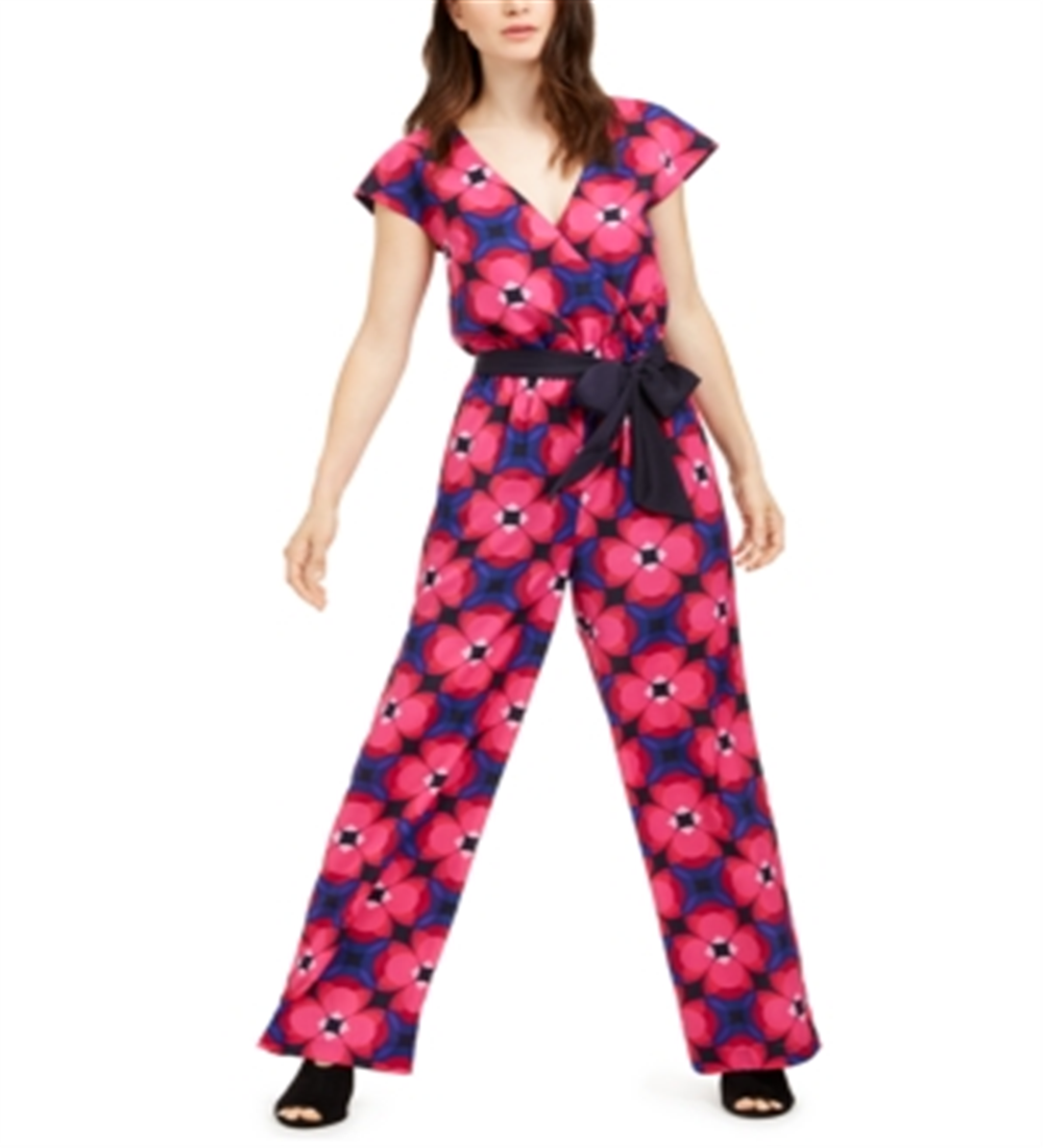 Trina Turk Women's Benvolio Jumpsuit Pink Size 10