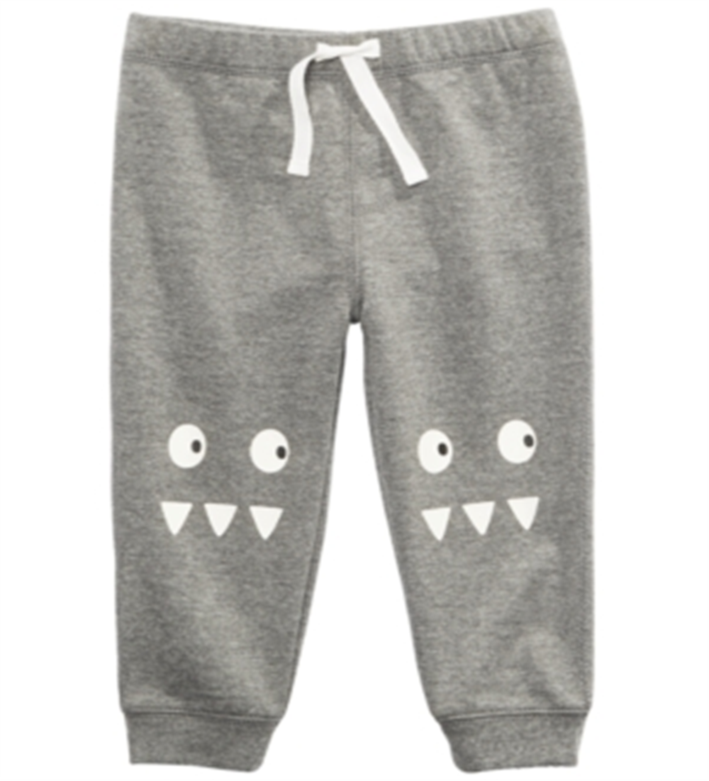First Impressions Baby Boy's Monster Jogger Pants Gray Size 6-9MOS