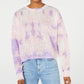 Say What? Junior's Tie Dye Long Sleeve Shirt Pink Size -L