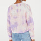 Say What? Junior's Tie Dye Long Sleeve Shirt Pink Size -L