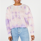 Say What? Junior's Tie Dye Long Sleeve Shirt Pink Size -L
