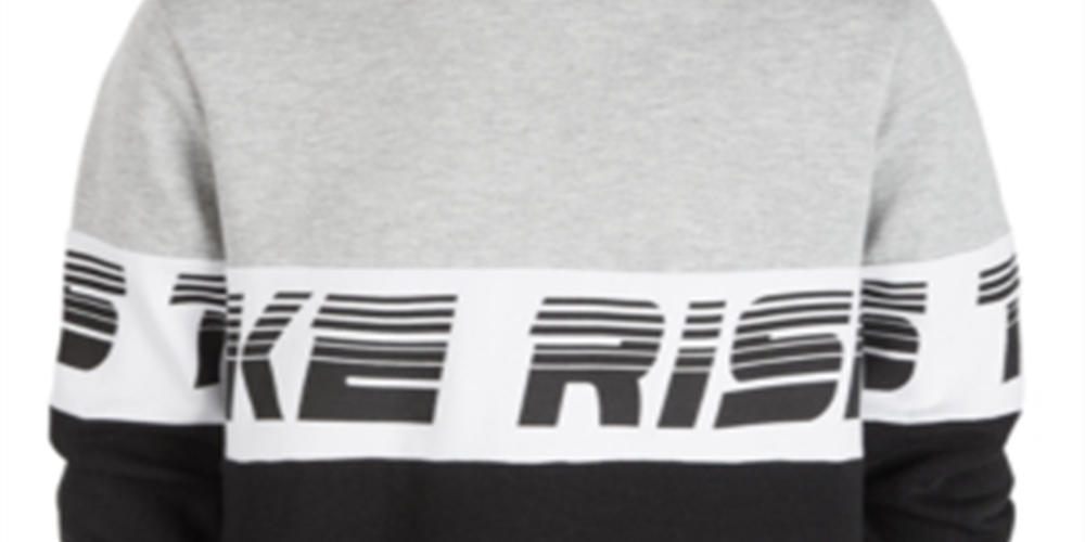 Ideology Big Boy's Colorblocked Sweatshirt Black Size X-Large