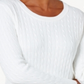 Karen Scott Women's Cable Knit Crewneck Sweater White Size X-Large