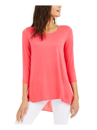 Alfani Women's Woven Back Top Pink Size XL