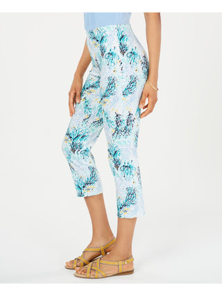 Charter Club Women's Printed Capri Pants Blue Size 2 Petite