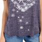 Style & Co Women's Snowflake Heart Graphic-Print T-Shirt Blue  Size PP