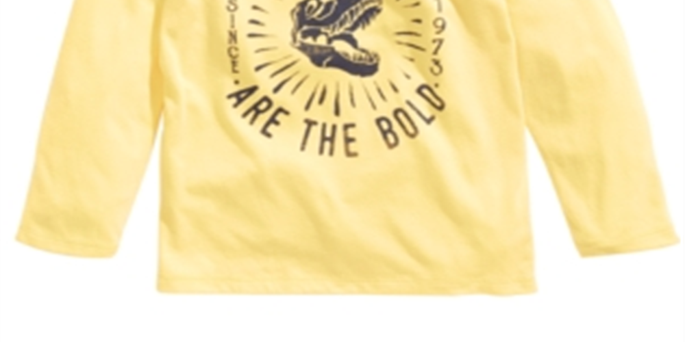 Epic Threads Toddler Boy's Fearless T-Rex Print Long Sleeve Shirt Yellow Size 3