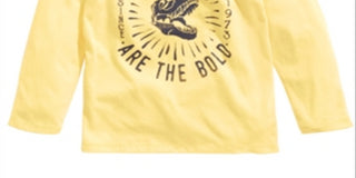 Epic Threads Toddler Boy's Fearless T-Rex Print Long Sleeve Shirt Yellow Size 3