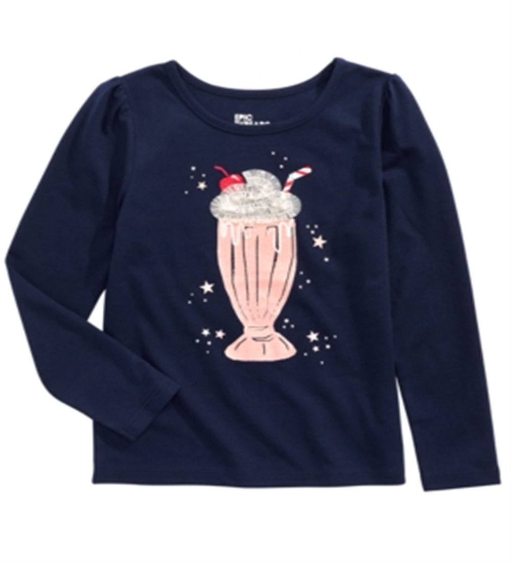 Epic Threads Toddler Girl's Milkshake T-Shirt Blue Size 2T