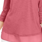 Style & Co Women's Chiffon Hem Top Pink Size Small