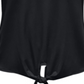 JM Collection Women's Tie Front Top Black Size Large