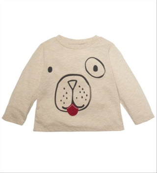 First Impressions Baby Boy's Long Sleeve Doggy T-Shirt Brown Size 12MOS