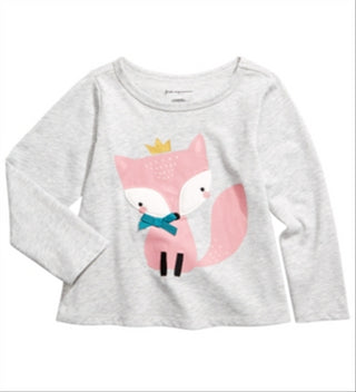 First Impressions Toddler Girl's Fox T-Shirt Gray Size 3T
