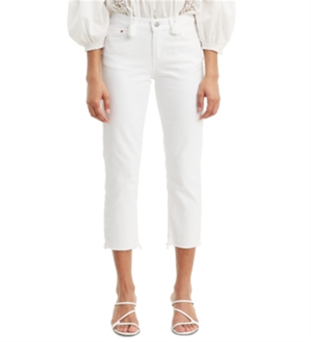 Levi's Women's Stud Trim Boyfriend Jeans White Size 6-W28