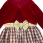 Rare Editions Big Girl's Plaid Dress with Cardigan Red Size 8