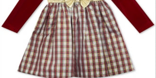 Rare Editions Big Girl's Plaid Dress with Cardigan Red Size 8