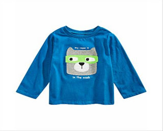 First Impressions Toddler Boy's Cape Dog-Print T-Shirt Blue Size 2T