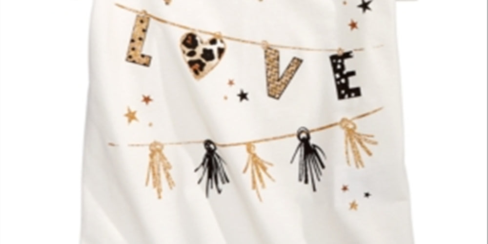 Epic Threads Toddler Girl's Love Flags T-Shirt White Size 3T