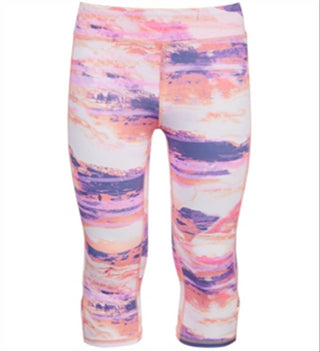 Ideology Toddler Girl's Desert Print Caged Capri Leggings Purple Size 3T