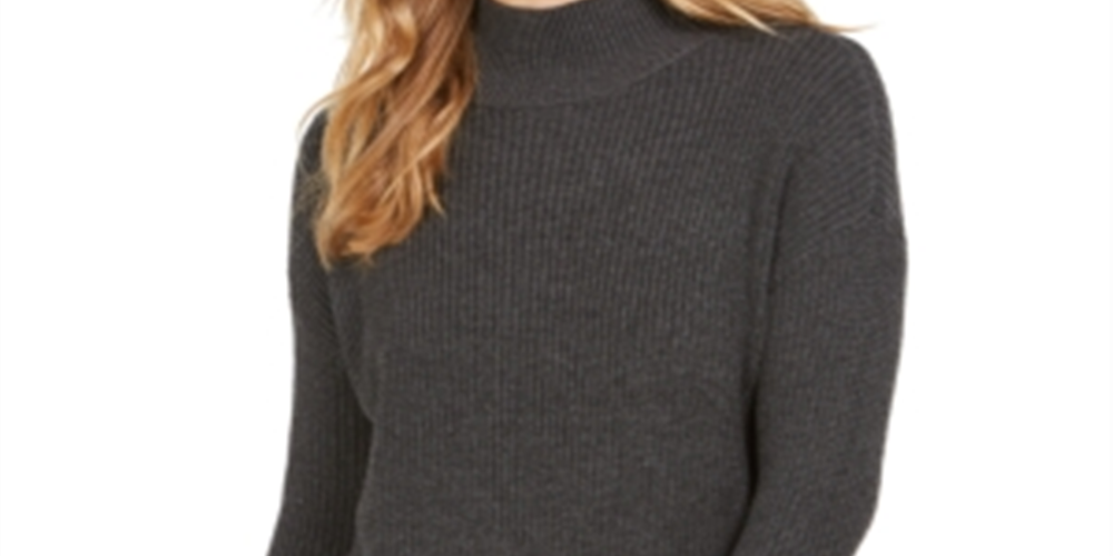 Style & Co Women's Mockneck Sweater Black Size X-Large