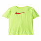 Nike Big Boy's Swoosh Print T-Shirt Neon Green Size S