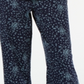 Charter Club Women's Floral Print Cotton Knit Pajama Pants Dark Blue Size S