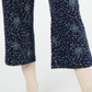 Charter Club Women's Floral Print Cotton Knit Pajama Pants Dark Blue Size S