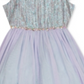 Rare Editions Little Girl's Metallic Cold Shoulder Dress Purple Size 5