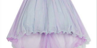 Rare Editions Little Girl's Metallic Cold Shoulder Dress Purple Size 5