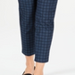 Charter Club Women's Bristol Printed Ankle Jeans Blue Size 18