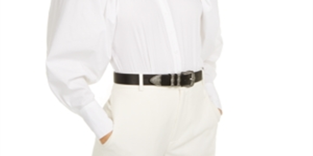 Danielle Bernstein Women's Puff Sleeve Bodysuit White Size X-Small