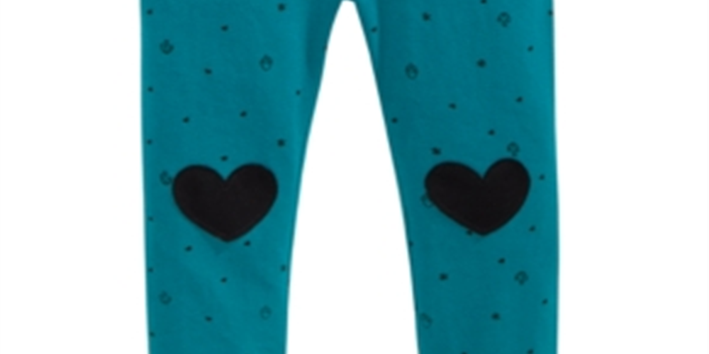 First Impressions Baby Girl's Printed Hearts Leggings Green- Size 6-9MOS