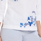 Charter Club Women's Embroidered Split Sleeve Top Blue Size XX-Large
